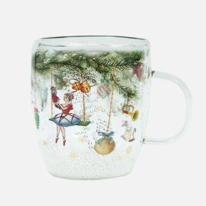 Кружка Лефард 410мл с двойн стенкам Щелкунчик 12,5х15х11,5см стек