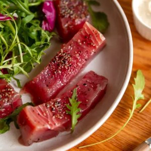 Тунец Косатка нарезка вяленый вес