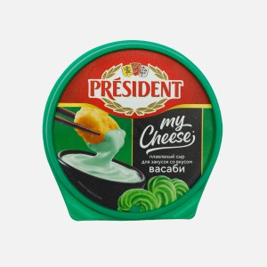 Сыр Президент Май Чиз плавл Васаби для закусок 51% пл/ст 125г