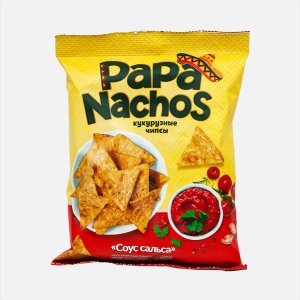 Чипсы Папа Начос Соус сальса кукурузные 75г