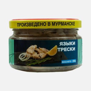 Языки трески Меридиан в собственном соку ст/б 200г