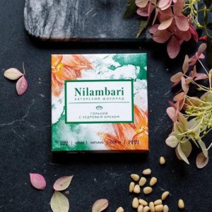 Шоколад Ниламбари с кедровым орехом горький к/к 65г