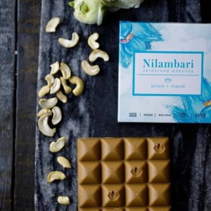 Шоколад Ниламбари c кешью белый к/к 65г
