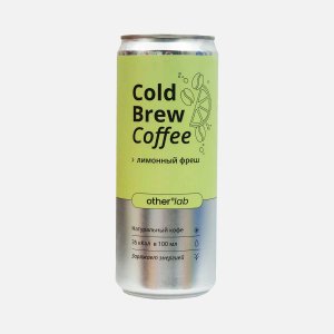 Напиток Озерлаб на основе кофе Колд Брю лимон ж/б 0,33л