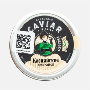 Икра Каспийские деликатесы Прессед осетровая паюсная ж/б 50г