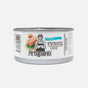 Тунец Артиджано полосатый филе-ломтики с/с ж/б 185г