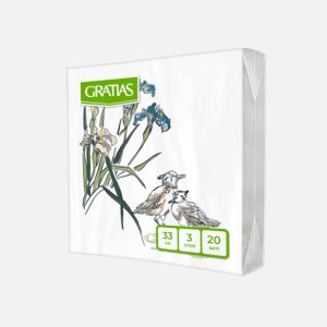 Салфетки Гратиас с печатьюДжапанди Ирисы для настроения бум33*33см20шт