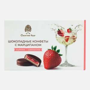 Набор конфет Сибирский кедр Клубника-шампанское с марципан 220г