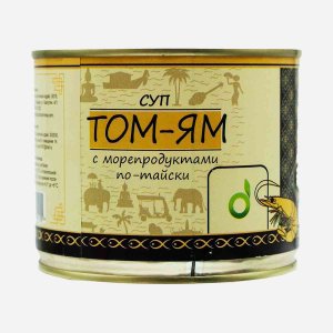 Cуп Экофуд Том Ям с морепродуктами по-тайски ж/б 530г