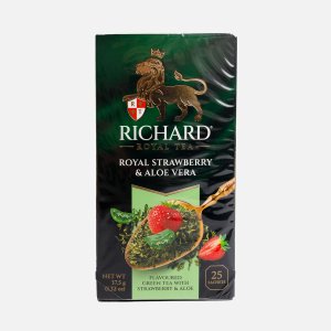 Чай Ричард Роял Клубника и алоэ вера зеленый 25пак*1,5г 38г