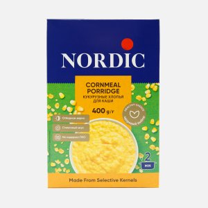 Хлопья Нордик кукурузные для каши 400г