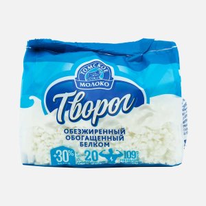 Творог Томское молоко обогащенный белком обезж пл/пак 250г