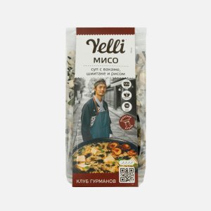 Суп Йелли Мисо с вакаме/шитаке и рисом пл/пак 100г