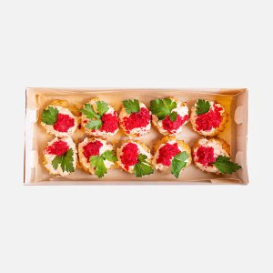 Набор из Закуски фуршет Профитроли с муссом из семги 30г*10шт