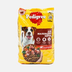 Корм Педигри для маленьких пород Говядина пл/уп 500г