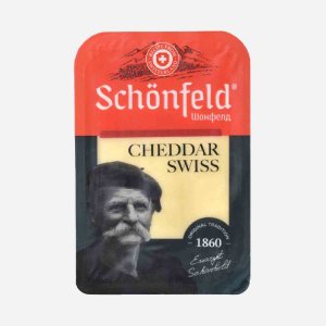 Сыр Шонфилд Чеддер красный нарезка 50% пл/уп 125г