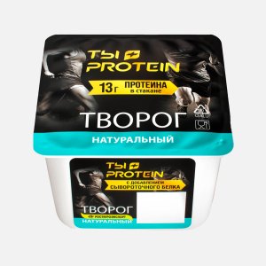Творог Ростагроэкспорт Ты+Протеин натуральный 2% пл/ст 130г
