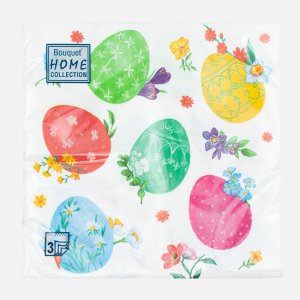 Салфетки Арт Букет Букет Хоум Акварельные яйца бум 33*33см 3сл