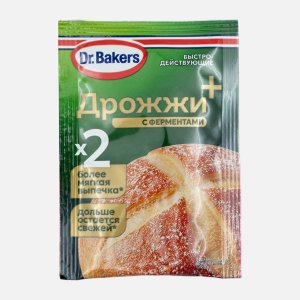 Дрожжи Плюс ДрБейкерс с ферментами быстродействующие сухие 8г