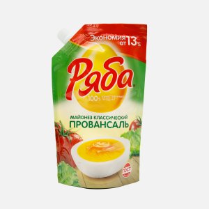 Майонез Ряба Классический провансаль 50.5% дой/пак 350г