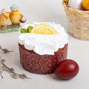 Кулич-кекс Лимонный с маковой начинкой вес