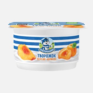 Продукт твор Простоквашино Творожок Персик-Абрикос 3.6% пл/ст 110г