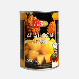 Ананасы ЛоЗато кусочки в сиропе ж/б 580мл