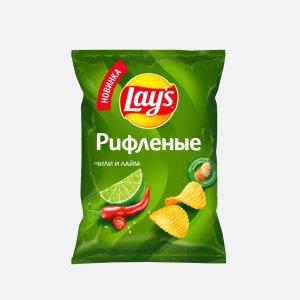 Чипсы Лэйс Рифленые Чили и лайм пл/пак 105г