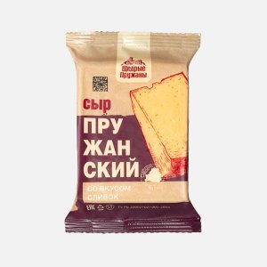 Сыр Щедрые Пружаны Пружанский со вкусом сливок 50% пл/уп 200г