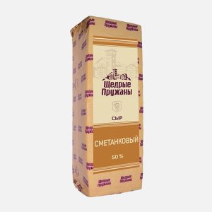 Сыр Щедрые Пружаны Сметанковый 50% вес