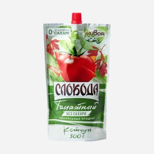 Кетчуп Слобода Томатный без сахара дой/пак 300г