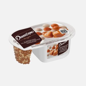 Йогурт Даниссимо с шариками со вкусом соленой карамели 6.9% 105г