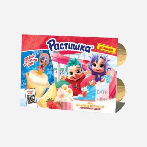 Творог Растишка Банановое мороженое и Земляника-дыня обогащ 3.5% 6*45г