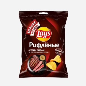 Чипсы Лэйс со вкусом Стейк Рибай с перечным соусом 50г
