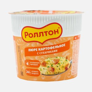 Пюре картофельное Роллтон с сухариками пл/ст 40г