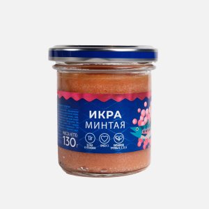 Икра Путина минтая пробойная соленая ст/б 130г
