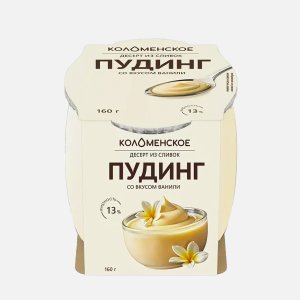 Десерт Коломенский Пудинг со вкусом ванили 13% 160г