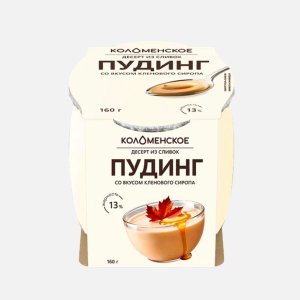 Десерт Коломенский Пудинг со вкусом кленового сиропа 13% 160г