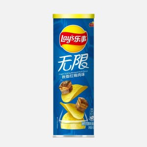 Чипсы Лэйс Стакс со вкусом тушёной свинины 90г