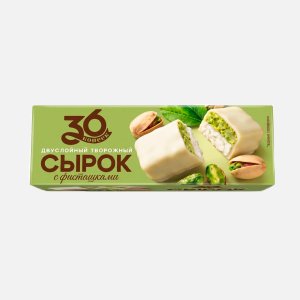 Сырок 36 копеек тв/гл двуслойный фисташка/ванилин 26% к/к 45г