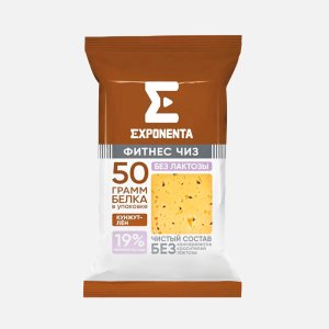 Сыр Экспонента Фитнес Чиз кунжут-лён без лактозы 35% 165г