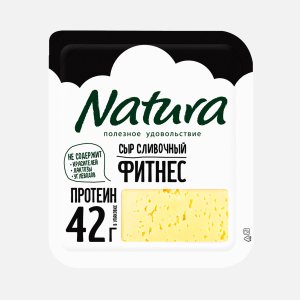 Сыр Натура Сливочный Фитнес нарезка 30% пл/уп 150г