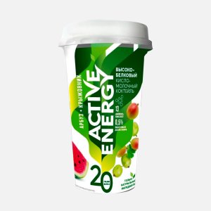 Коктейль к/м Актив Энерджи Арбуз-Крыжовник 0.5% п/ст 230мл