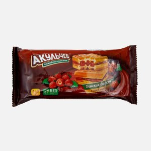 Вафли Акульчев Венские с земляникой 100г