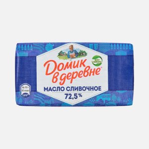 Масло Домик в деревне 72.5% сладкосливочное в/с фольга 180г