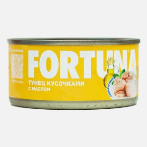 Тунец Фортуна кусочки в масле ж/б 185г