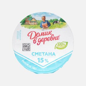 Сметана Домик в деревне 15% пл/ст 180г