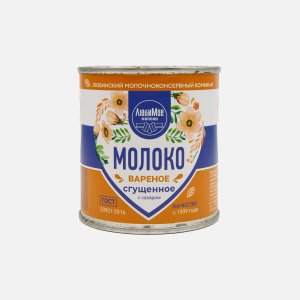 Молоко сгущ ЛюбиМое с сахаром вареное ГОСТ 8.5% ж/б 380г