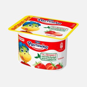 Йогурт Растишка Клубника 3% пл/ст 110г