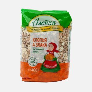 Смесь хлопьев Алейка 4 злака пл/пак 400г